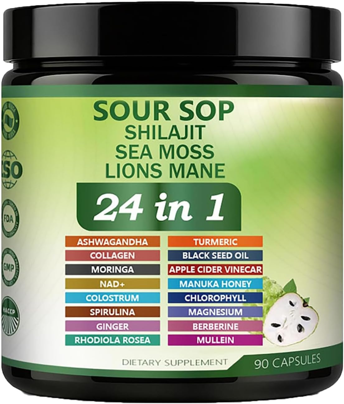 24 in 1 Soursop Capsules for Immunity and Digestive Health