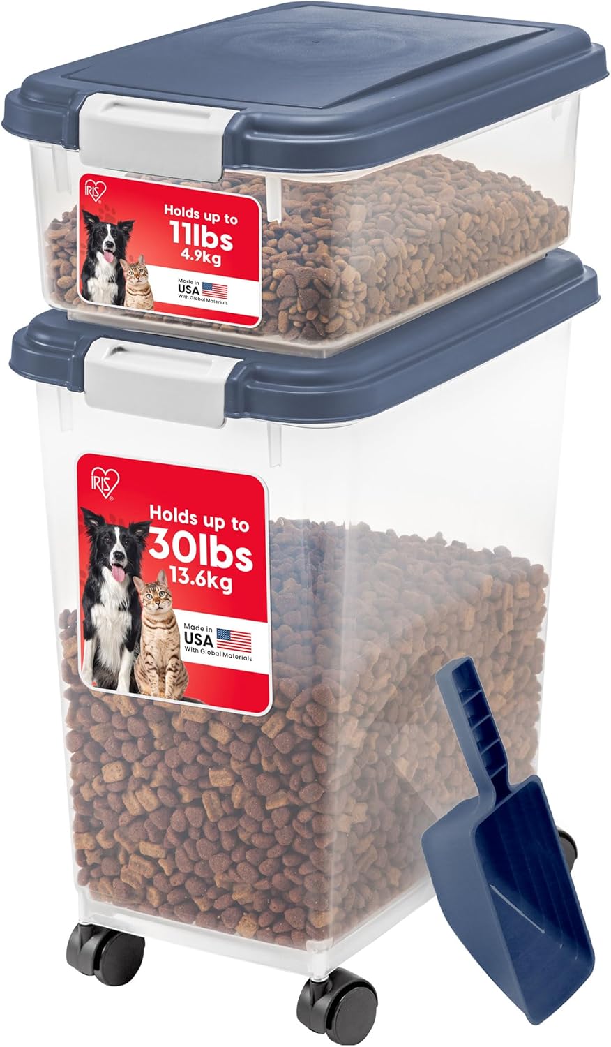 Airtight Dog Food Storage Container Combo for Easy Mobility