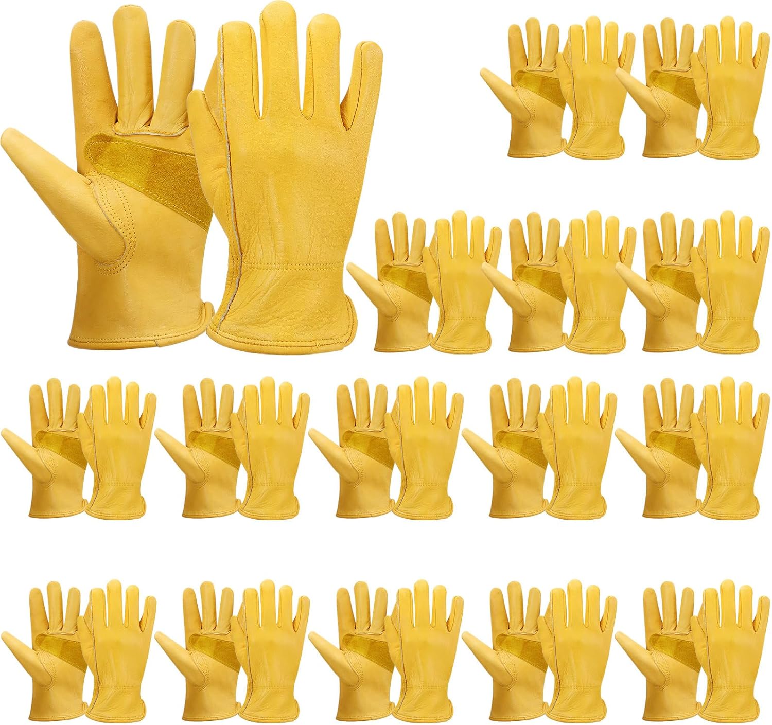Sintuff Men's Cowhide Gloves - Durable Bulk Pack
