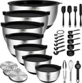 Mixing Bowls Set with Airtight Lids and Graters - Complete 27pc