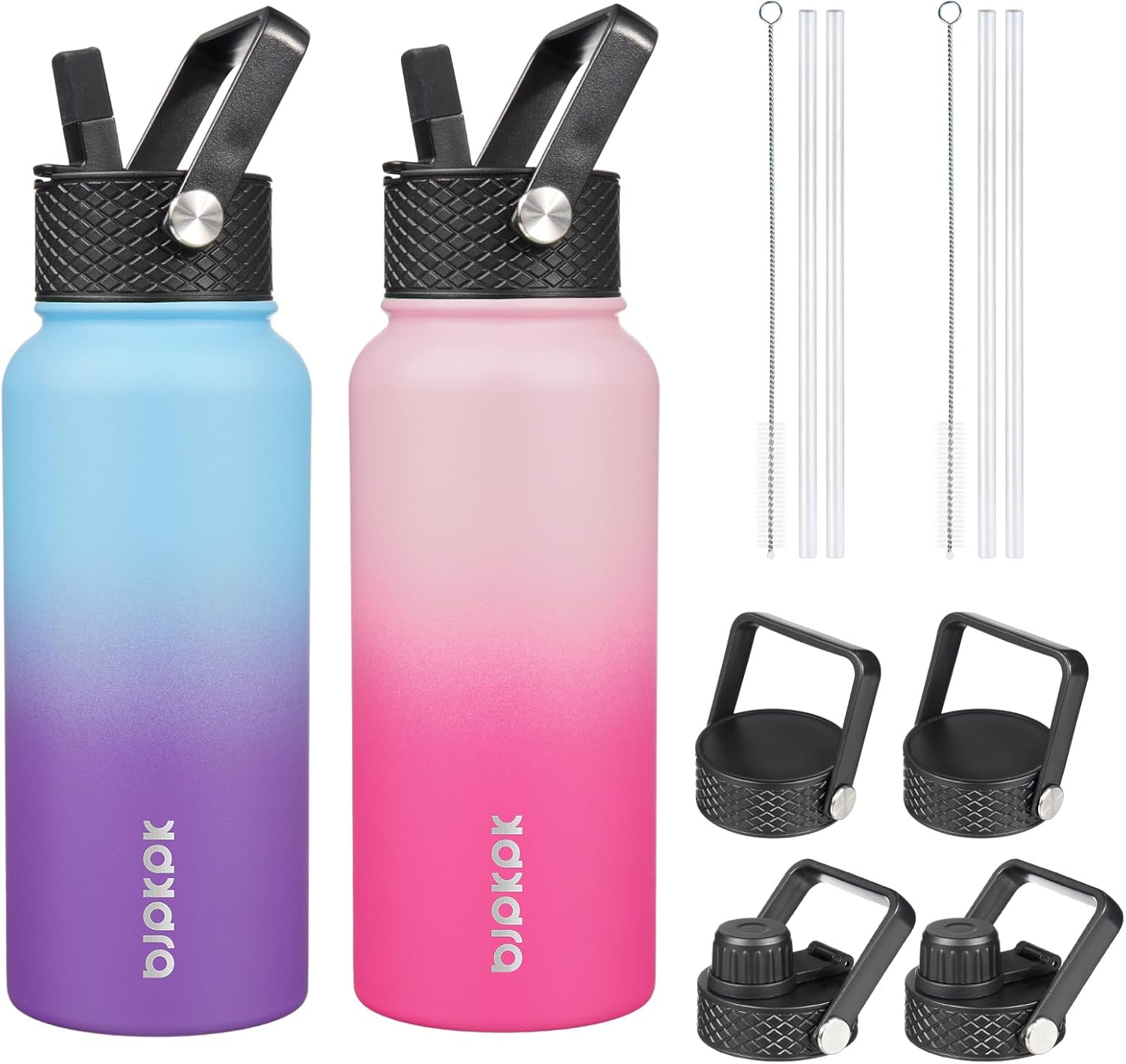 BJPKPK 2 Pack Insulated Water Bottles for Every Adventure
