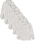 Girls Long-Sleeve Interlock Polo Shirts Multipacks - School
