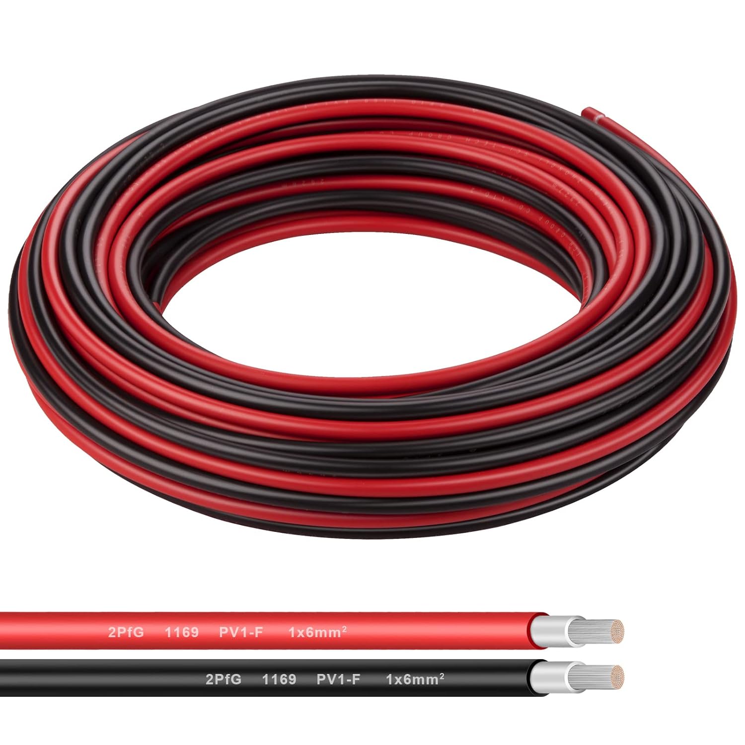 10AWG Tinned Copper PV Extension Cable for Solar Panel Use