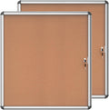 28in x 26in Enclosed Bulletin Board 2-Pack - Lockable