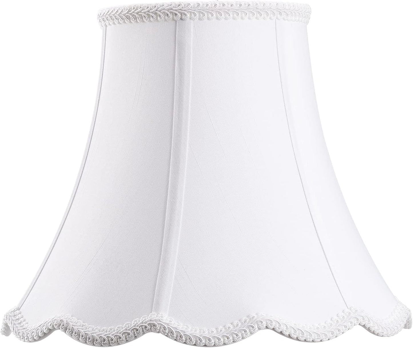 White Scalloped Bell Lamp Shade Replacement for Table Lamps