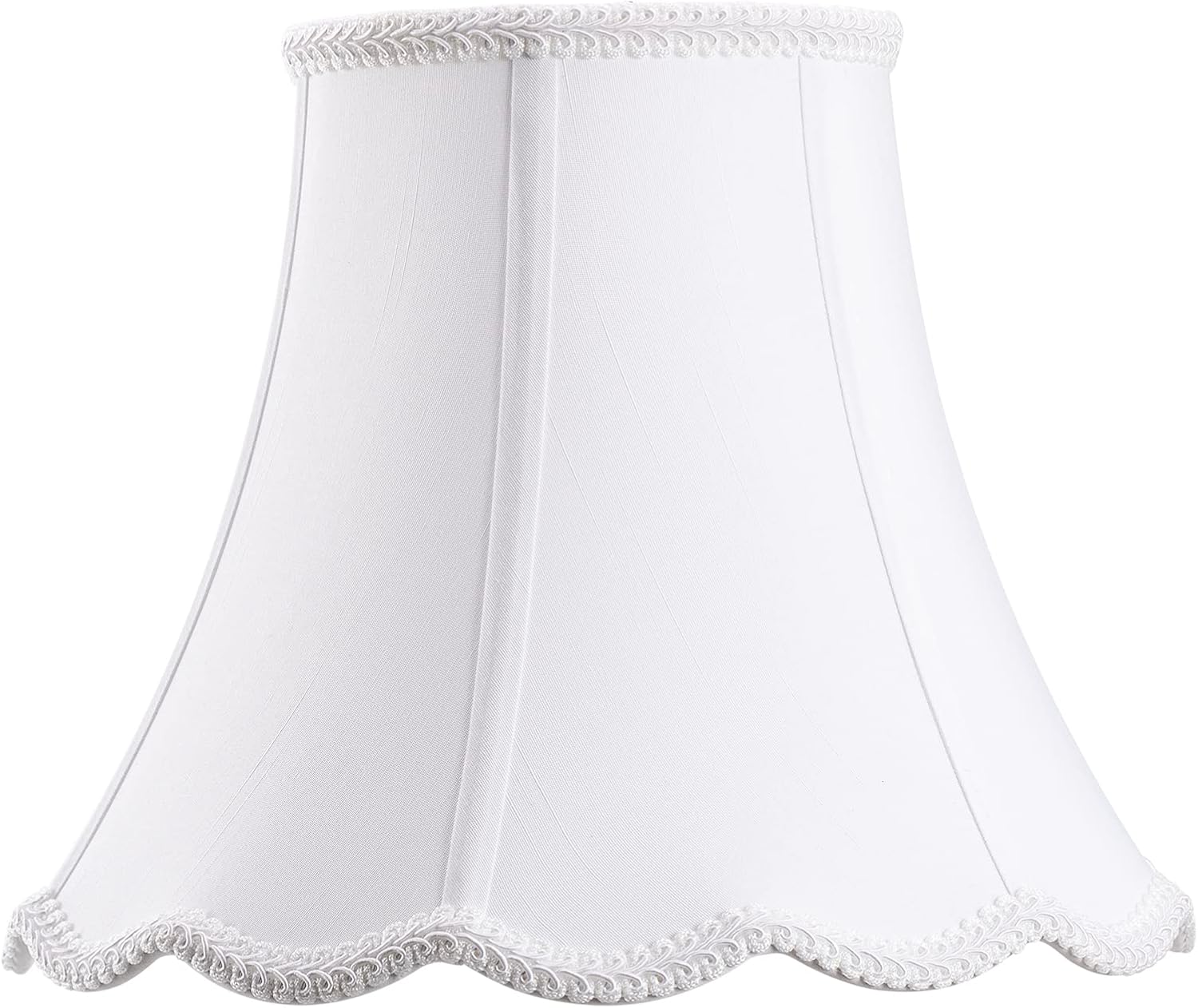 White Scalloped Bell Lamp Shade Replacement for Table Lamps
