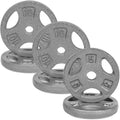 WF Athletic Supply Cast Iron 1-Inch Standard Grip Plate - 50LB Set