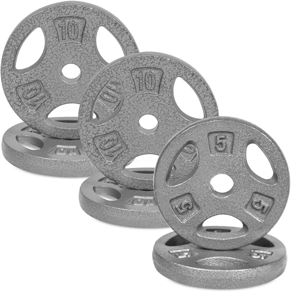 WF Athletic Supply Cast Iron 1-Inch Standard Grip Plate Set