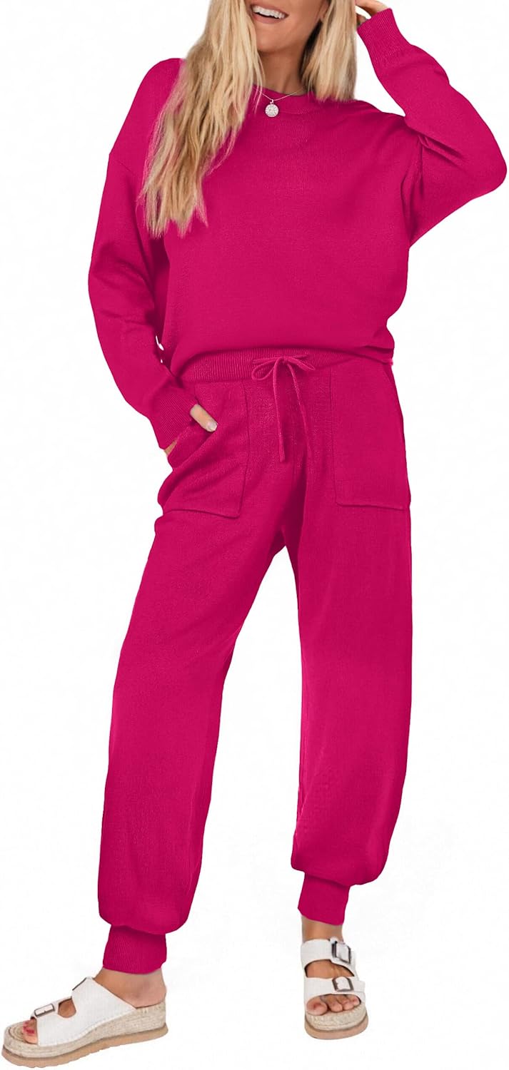 Ekouaer Women's 2 Piece Lounge Set for Cozy Comfort and Style