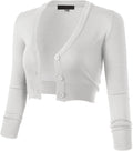 Allsense Women's 3/4 Sleeve Cropped Bolero Shrug Cardigan offering