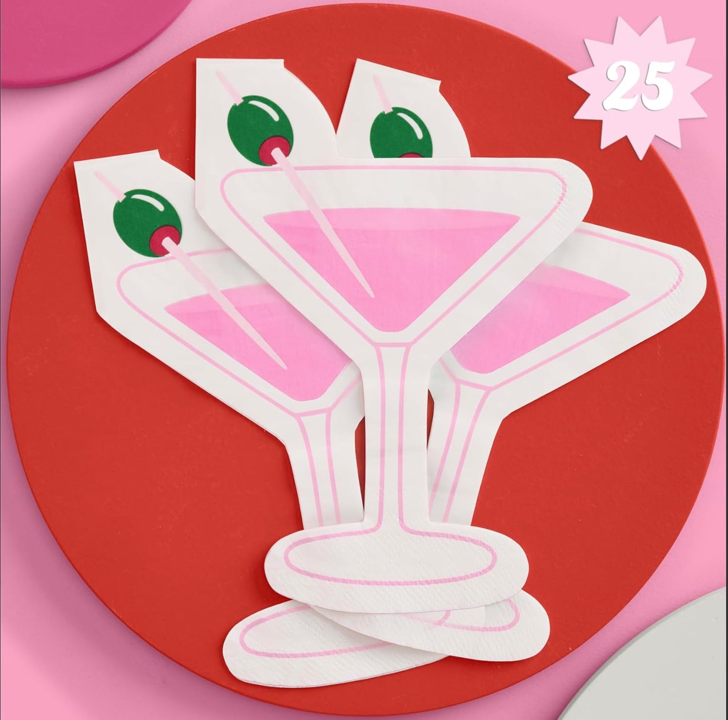Vegas Chic Dirty Martini Napkins - 25 pcs