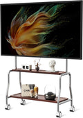 Mobile TV Cart Easel Rolling TV Stand for 32 to 75 in - Stable
