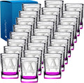 Personalized Square Shot Glasses Set of 25 Pink Bottom 2oz - Custom