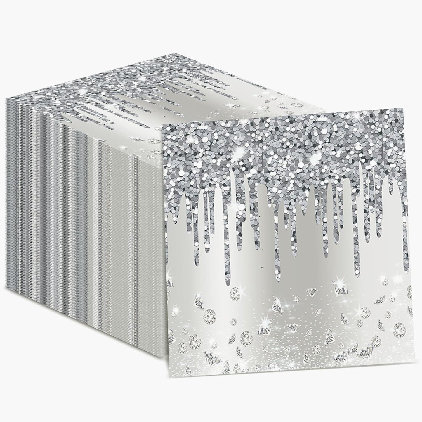Sparkle Your Celebration with Silver Glitter Napkins