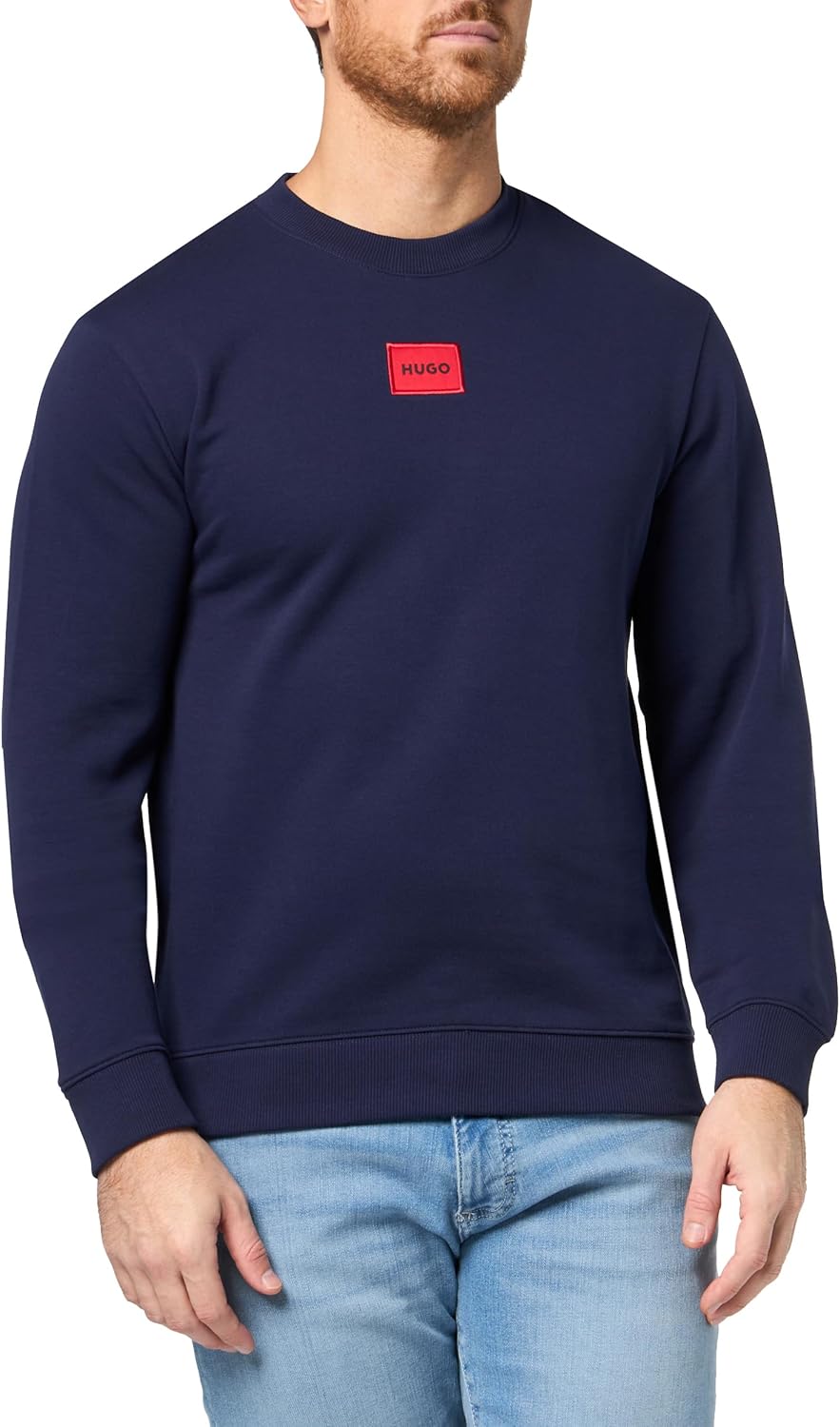 HUGO Men's Regular Fit Square Logo Jersey Sweatshirt Review