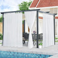 NICETOWN Sheer Outdoor Curtains Extra Wide for Patio - Light Filtering