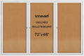 Enclosed Bulletin Board 72x48 - Lockable Weatherproof Display