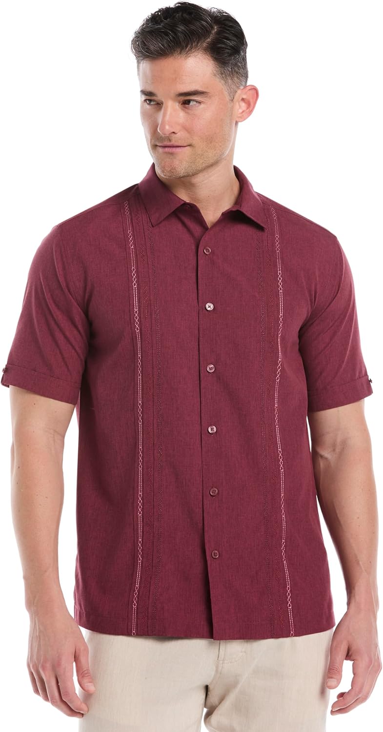 Cubavera Men's Embroidered Chambray Short Sleeve Shirt Review