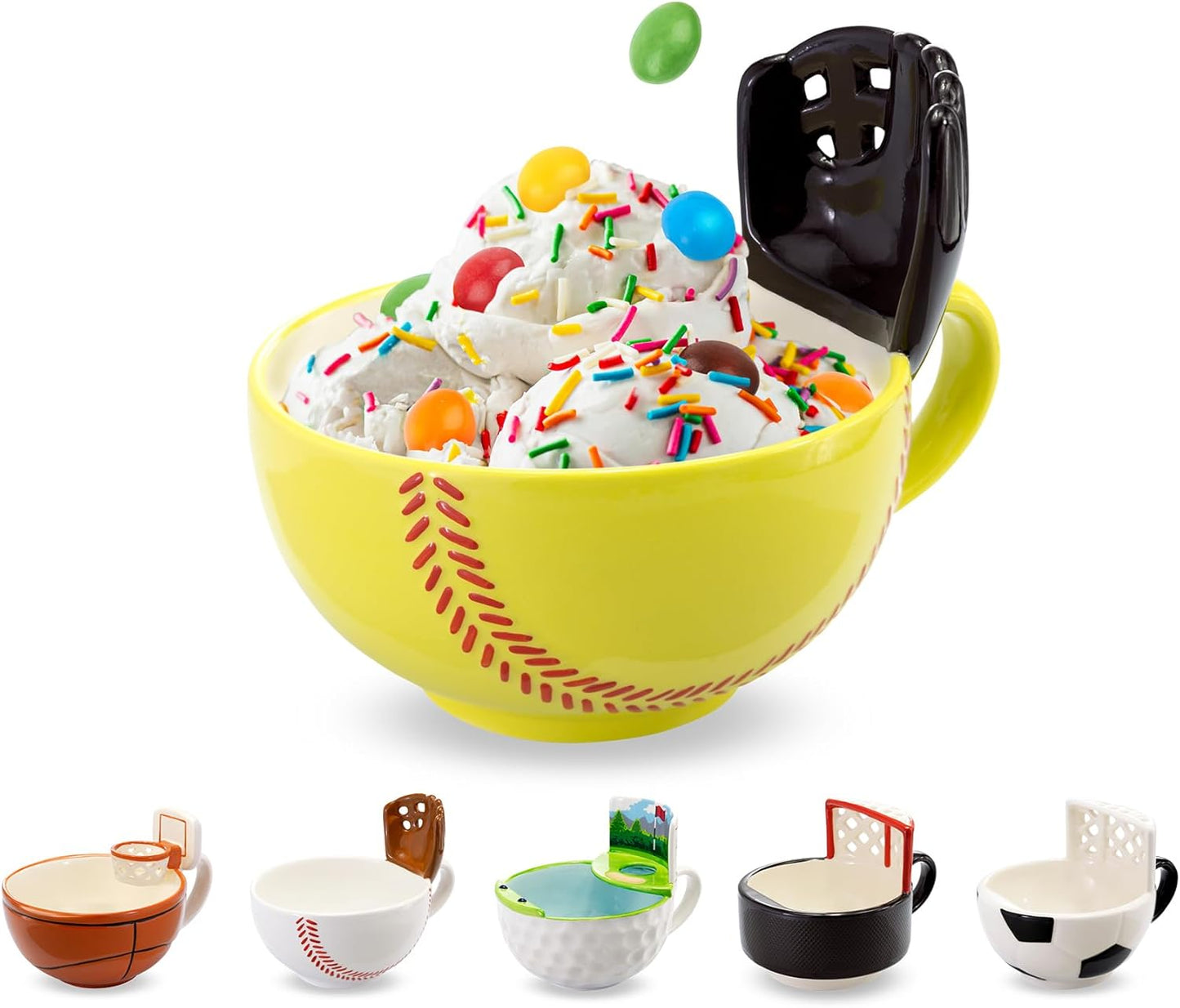 Softball Mug with Glove - Funny Ceramic Coffee Mug Gift