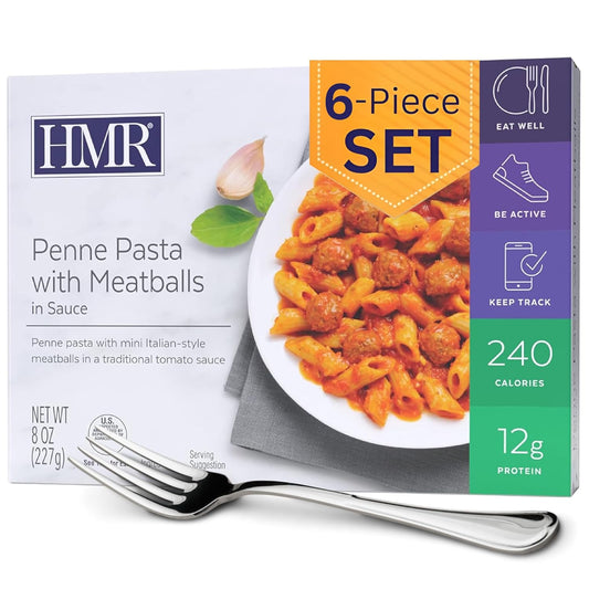 HMR Penne Pasta with Meatballs Entree - Healthy Meal Option