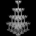 Champagne Glasses 150 Pcs 5 oz Disposable Martini Glasses - Stackable