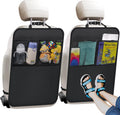 Kick Mats with Organizer - 2 Pack Backseat Protector for Cars