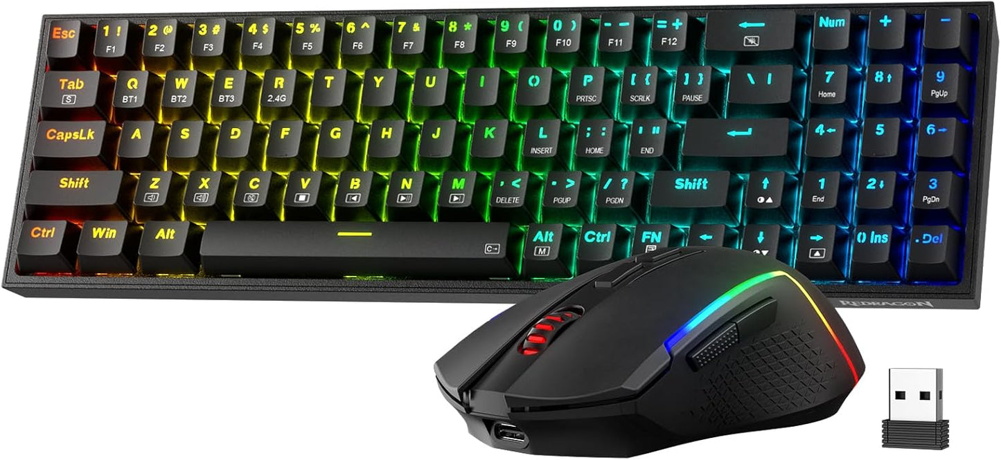 Wireless RGB Mechanical Combo Bundle - Ultimate Gaming Convenience