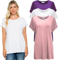 Extra Long T Shirts for Women - Flattering Tunic Tops Pack