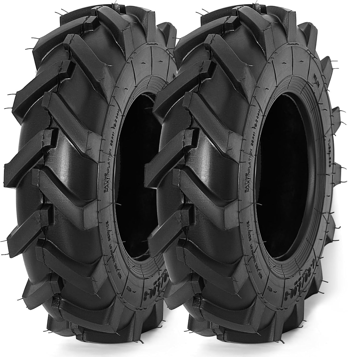 2 PCS 4.80/4.00-8 Tubeless Turf Tires for Lawn Garden Use