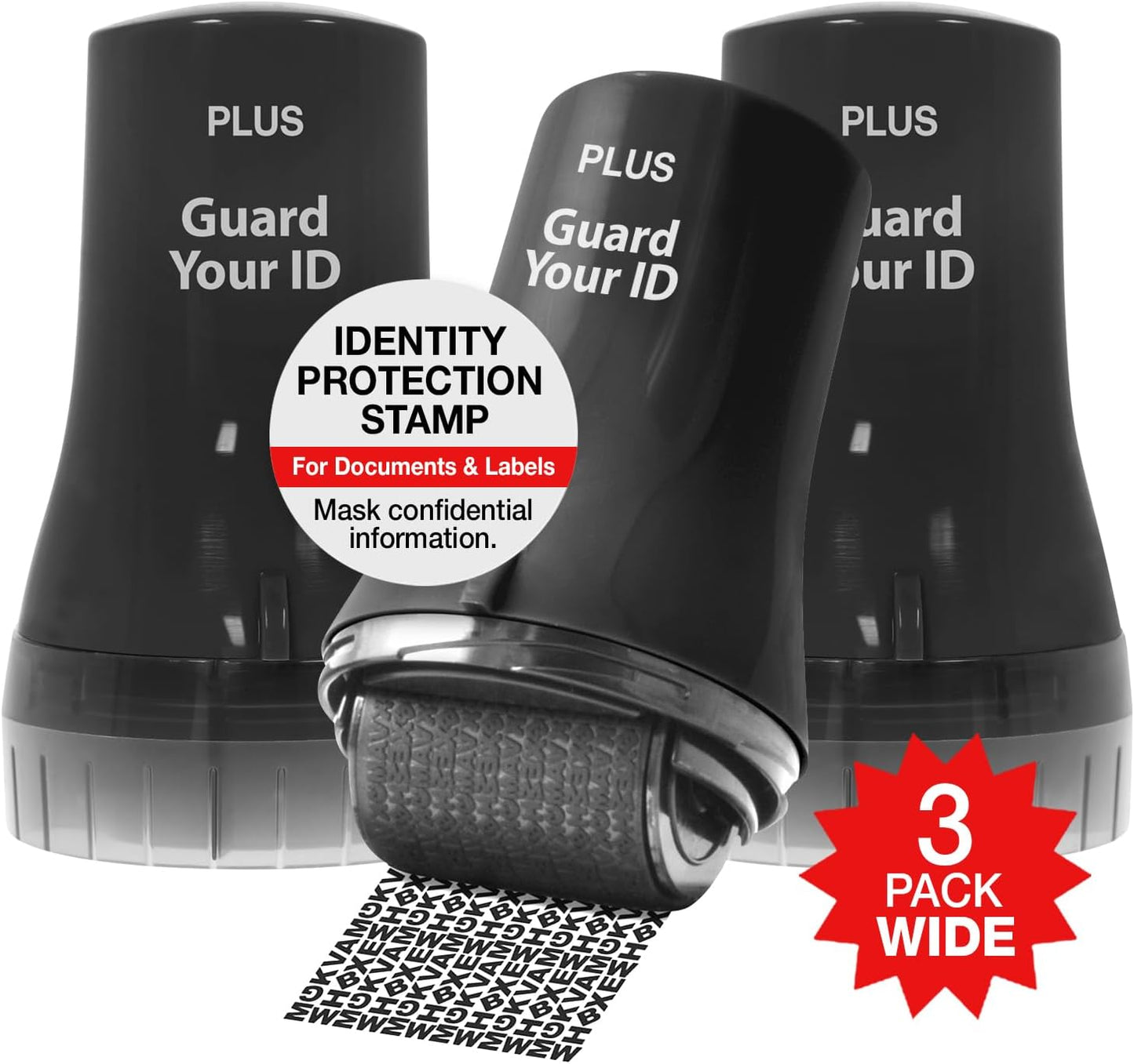 Wide Advanced Confidentiality Roller Stamp for Personal Info