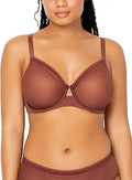 Sheer Mesh Full Coverage Unlined Underwire Bra - Sexy (Style GW64)