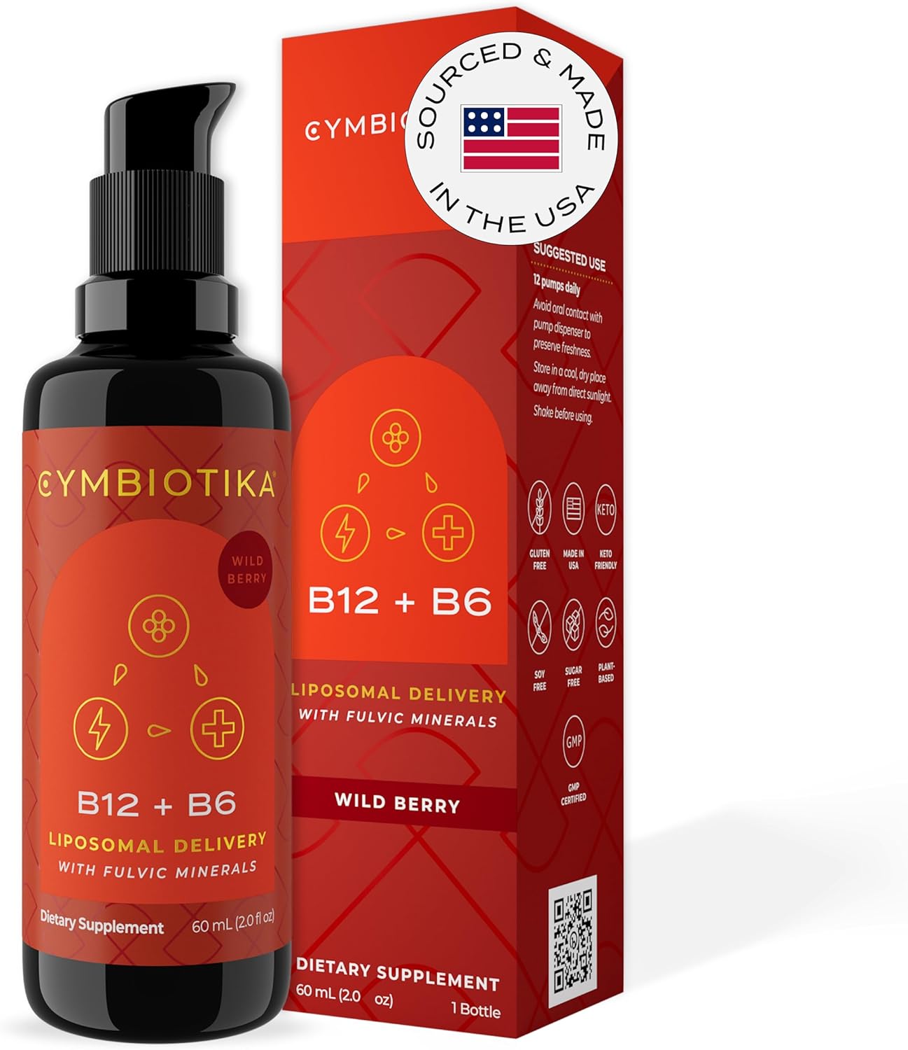 Liposomal Vitamin B12 Liquid Supplement for Energy & Health
