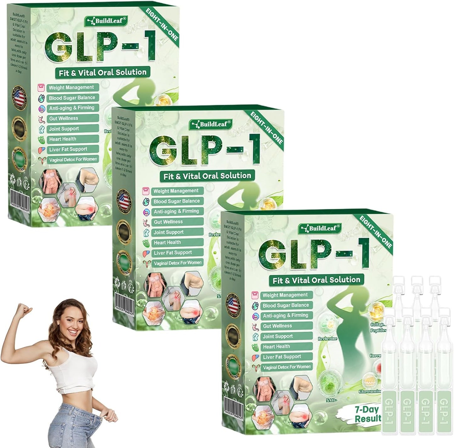BuildLeaf GLP-1 8-in-1 Fit &Vital Oral Solution for Gut Health