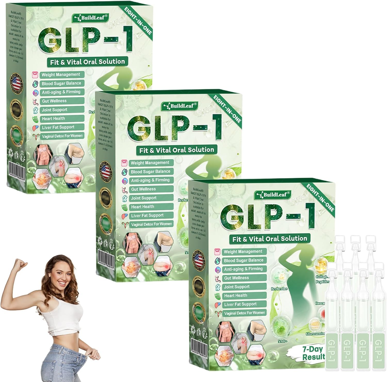 BuildLeaf GLP-1 8-in-1 Fit &Vital Oral Solution for Gut Health