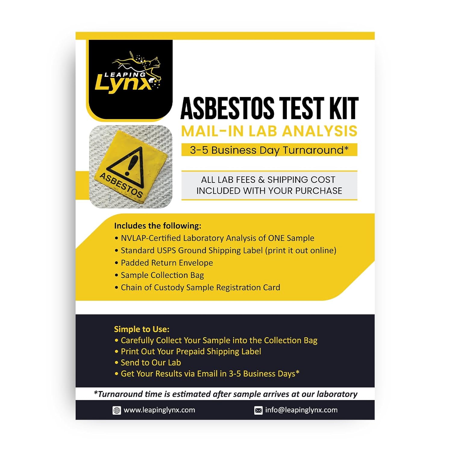 DIY Asbestos Test Kit for Home with Fast Results & Shipping