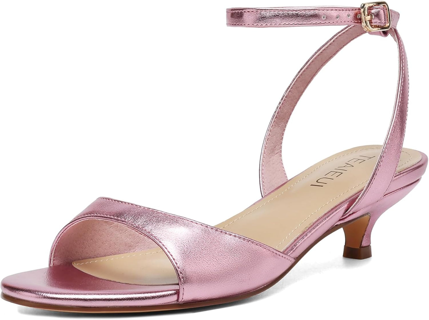 Women's Sandals Kitten Heels Low Strappy Heels Open Toe Design