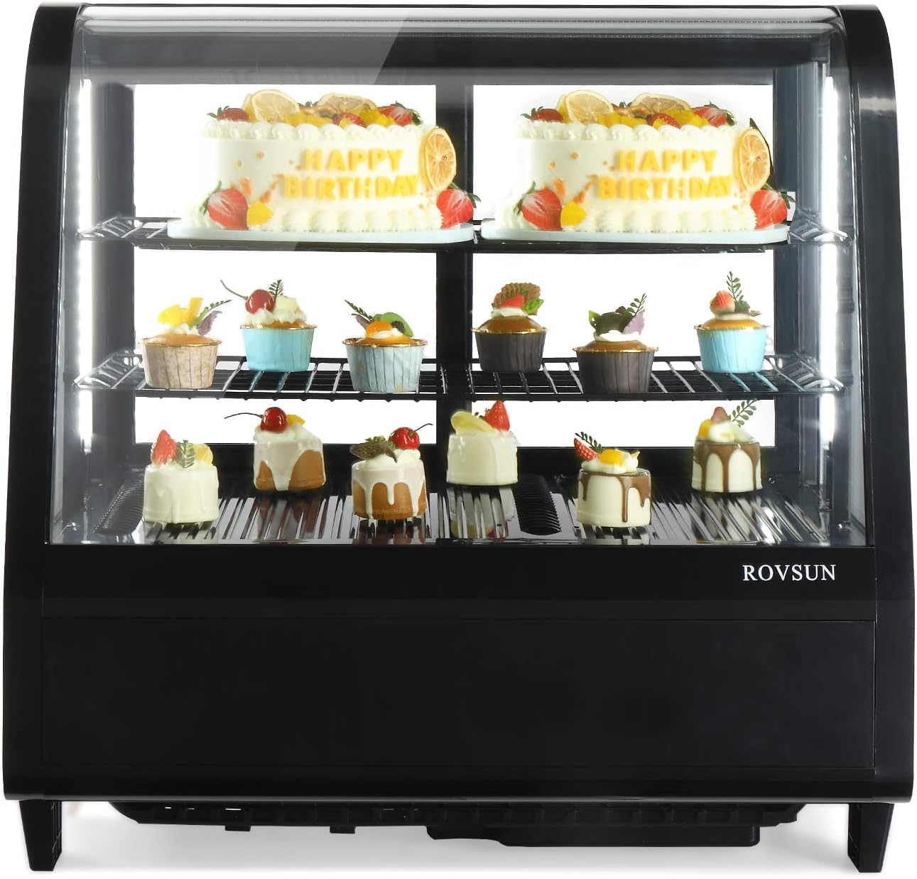 ROVSUN 3.5 Cu.Ft Refrigerator Display Case for Commercial Use