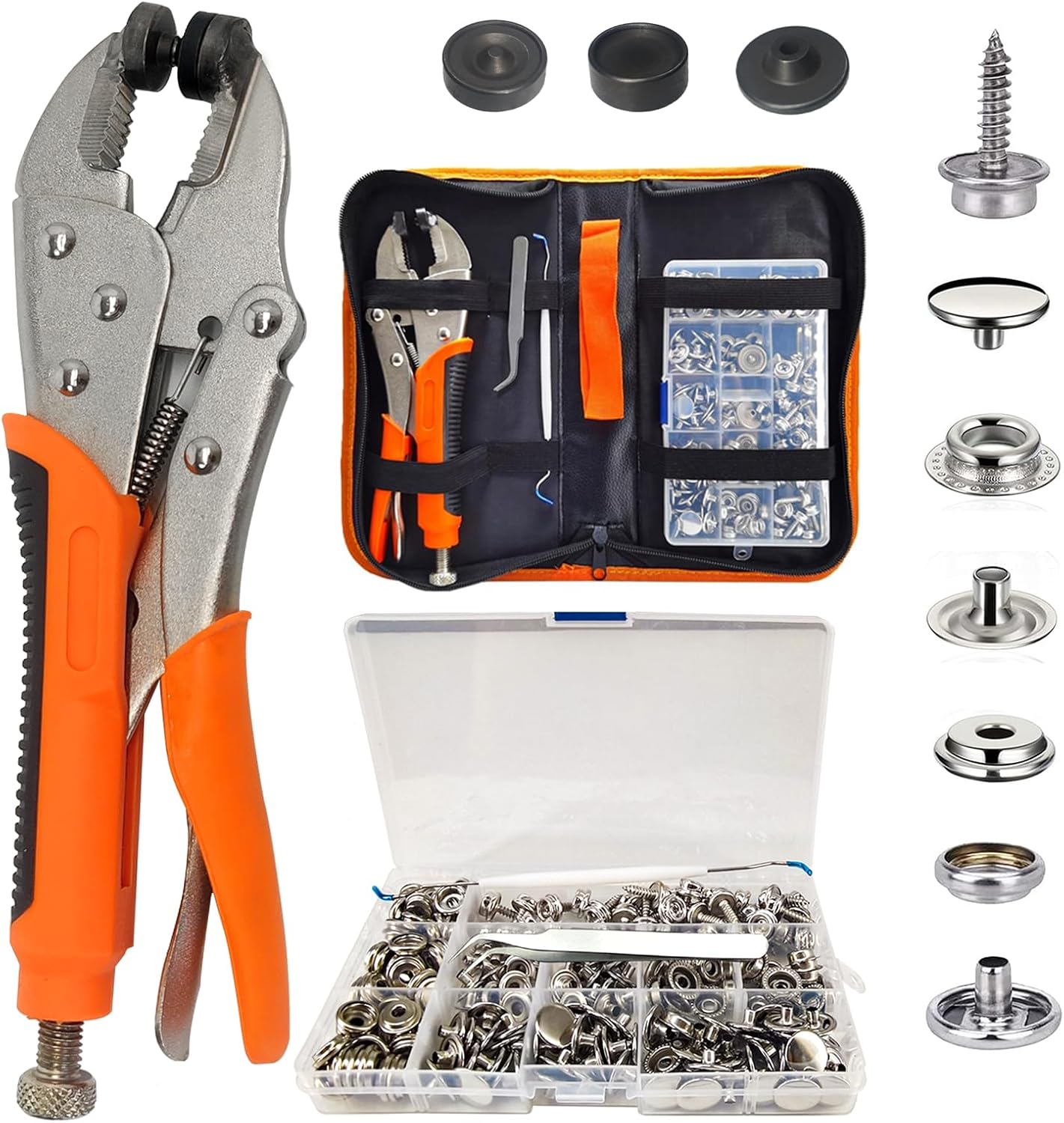 Heavy Duty Snap Fasteners Kit for Boat Covers and Upholstery