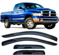 Window Visors Rain Guards for 2002-2009 Dodge Ram Quad Cab - Weather