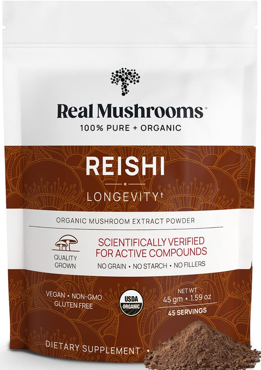 Real Mushrooms Reishi Mushroom Powder for Daily Wellness