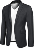 Mens Sport Coat Casual Blazer One Button Business Suit Jacket Shoes
