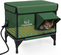 Heated Outdoor Cat House with Escape Door - Insulated Shelter