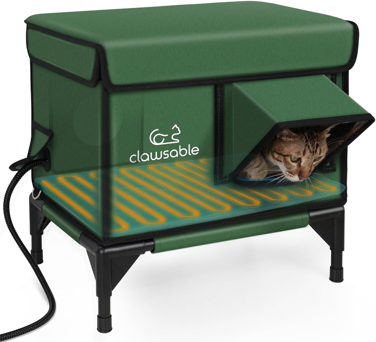Clawsable Indestructible Heated Cat House for Winter Safety