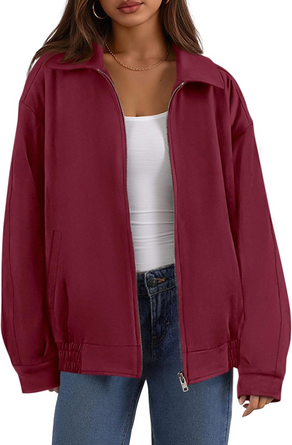 PRETTYGARDEN Faux Suede Bomber Jacket for Trendy Fall Fashion