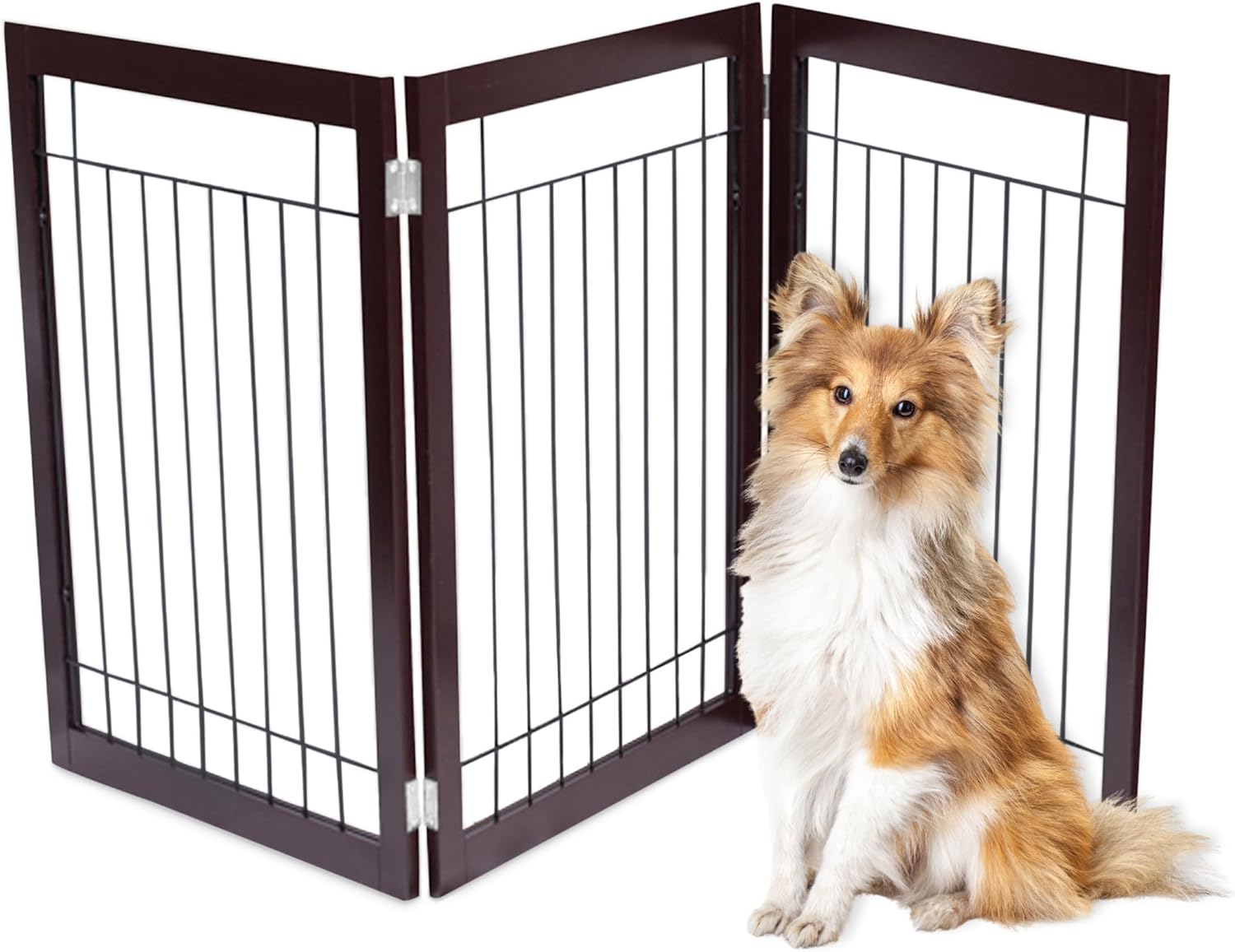 Versatile Indoor Dog Gate for Safety - Tall 3 Panel Barrier