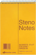 Rediform National Steno Notebook 6 x 9 - Green Eye-Ease Paper