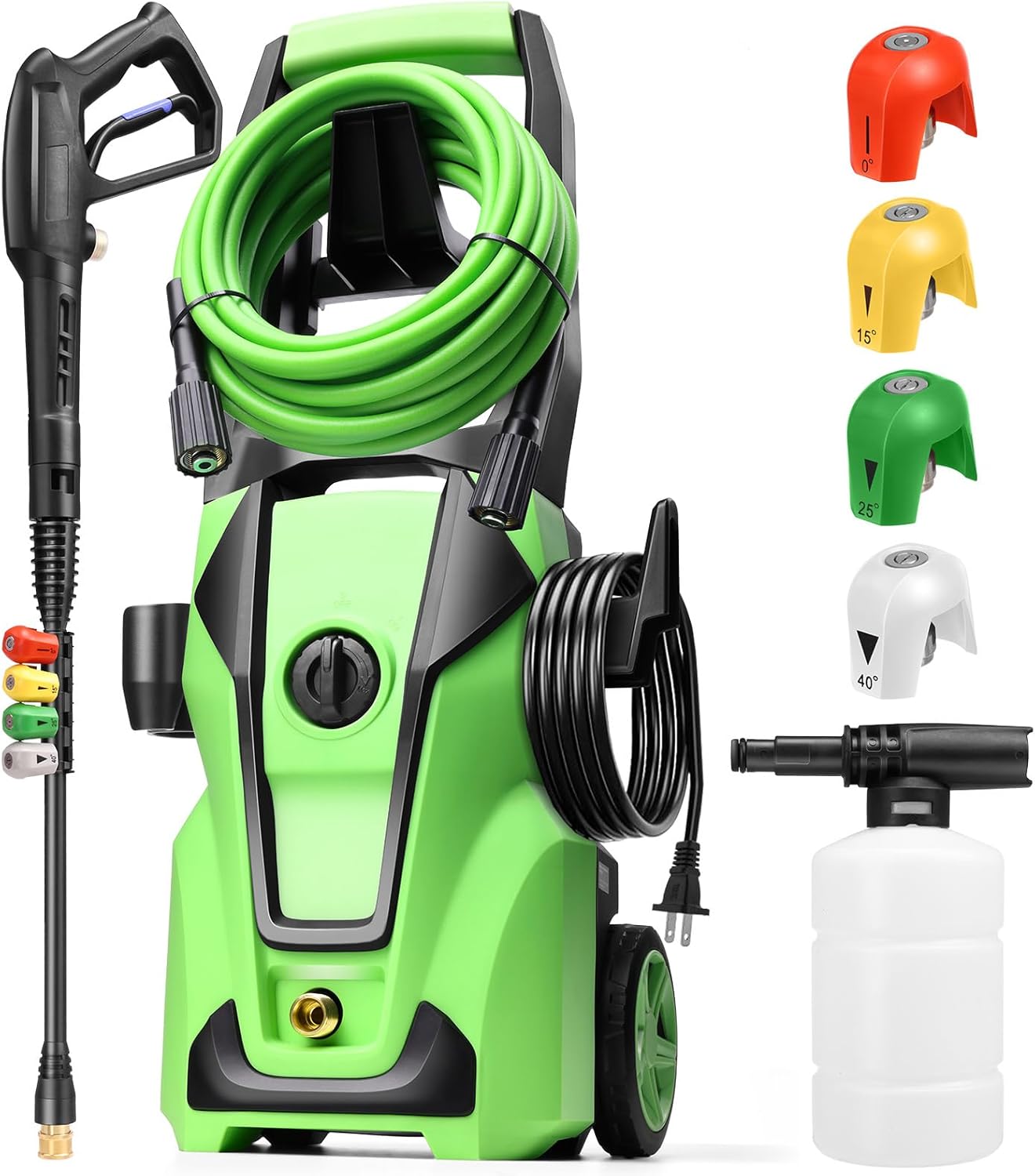 Powerful 5000PSI Pressure Cleaner with Flexible Hose and Nozzles