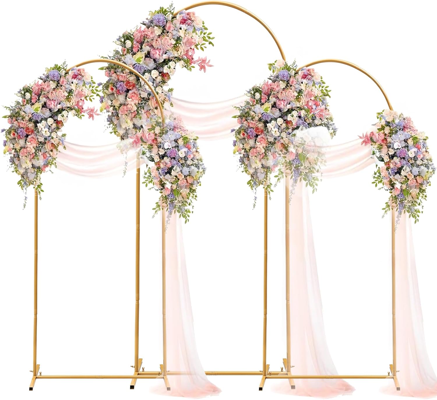 Wedding Arch Backdrop Stand Set of 3 for Memorable Events