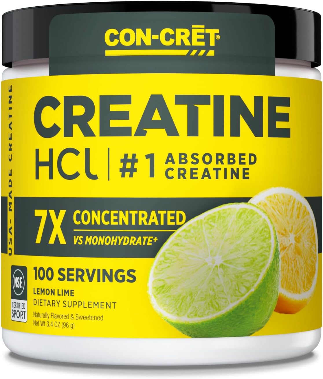 CON-CRET Creatine HCl Powder for Muscle and Cognitive Support