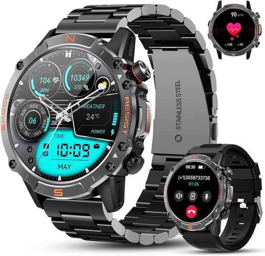 WalkerFit Smart Watch - Answer Calls, 110 Sport Modes, IP68 Waterproof, Heart Rate Monitor